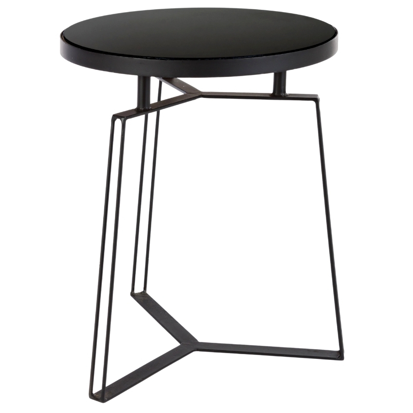 Černý kovový odkládací stolek Bizzotto Zahira 40 cm Bizzotto