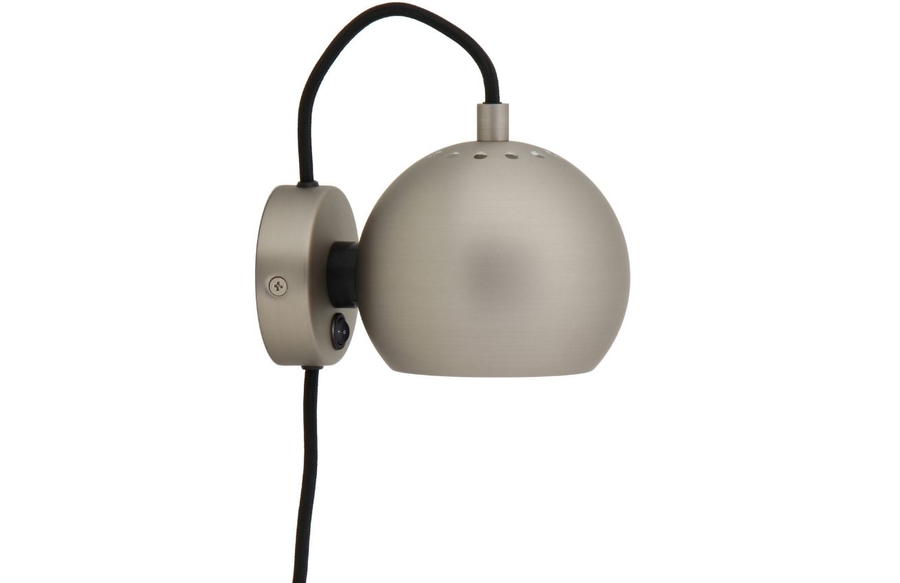 Stříbrná matná nástěnná lampa Frandsen Ball 12 cm Frandsen
