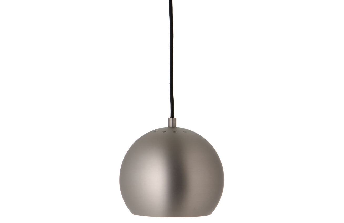 Stříbrné matné závěsné světlo Frandsen Ball 18 cm Frandsen