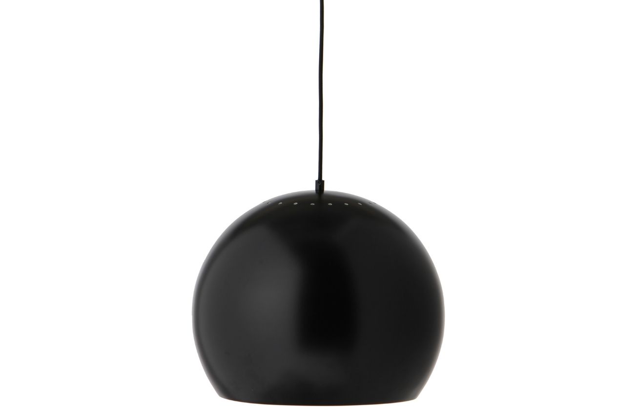Černé matné kovové závěsné světlo Frandsen Ball 40 cm Frandsen