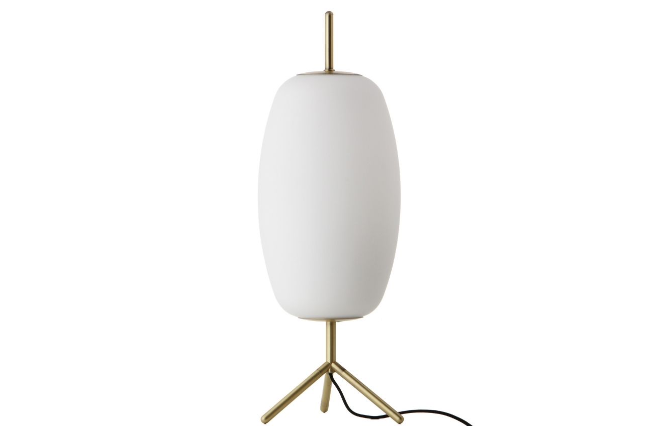 Opálově bílá skleněná stolní lampa Frandsen Silk Frandsen