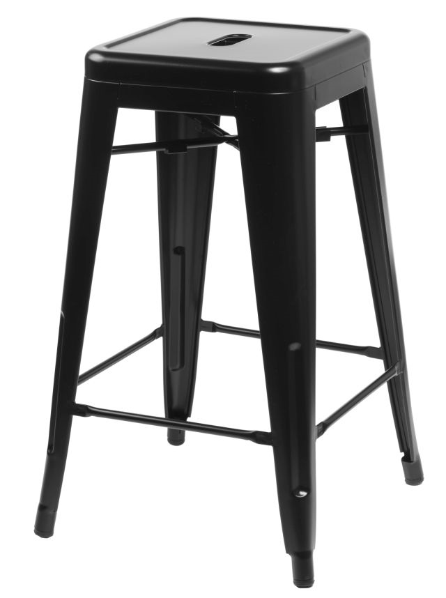Culty Černá kovová barová židle Tolix 66 cm Culty