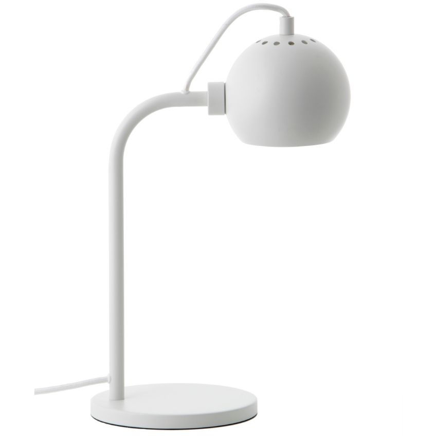 Bílá matná kovová stolní lampa Frandsen Ball I. Frandsen
