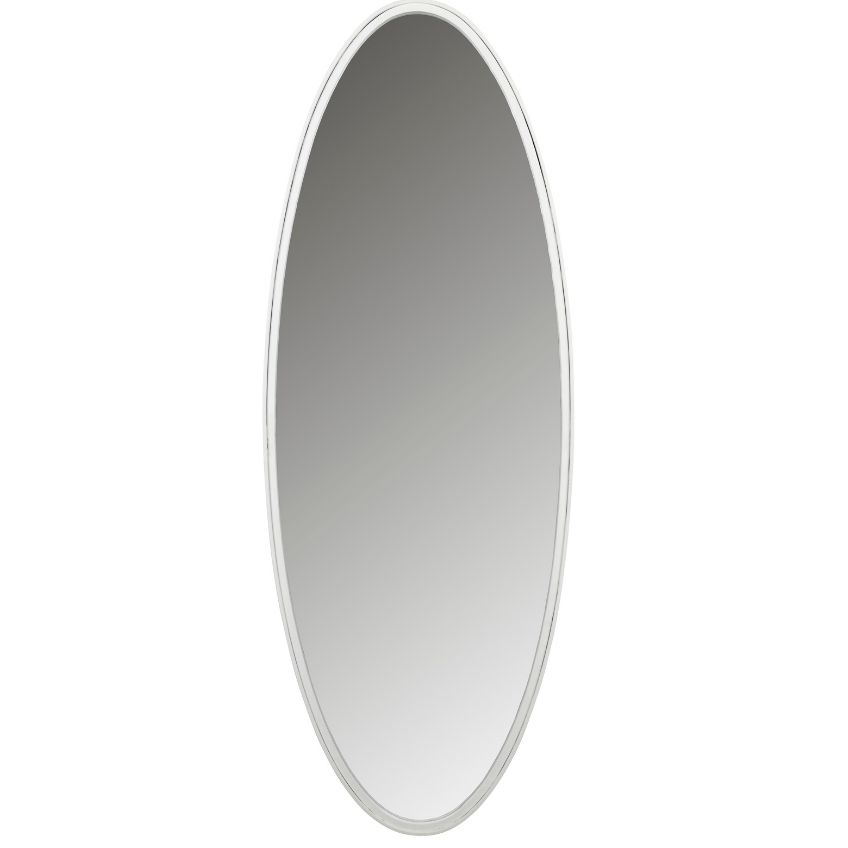 Bílé kovové závěsné zrcadlo WLL Miya 160 x 60 cm WLL