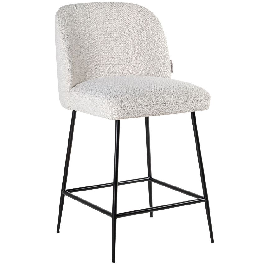 Bílá látková barová židle Richmond Pullitzer 69 cm Richmond