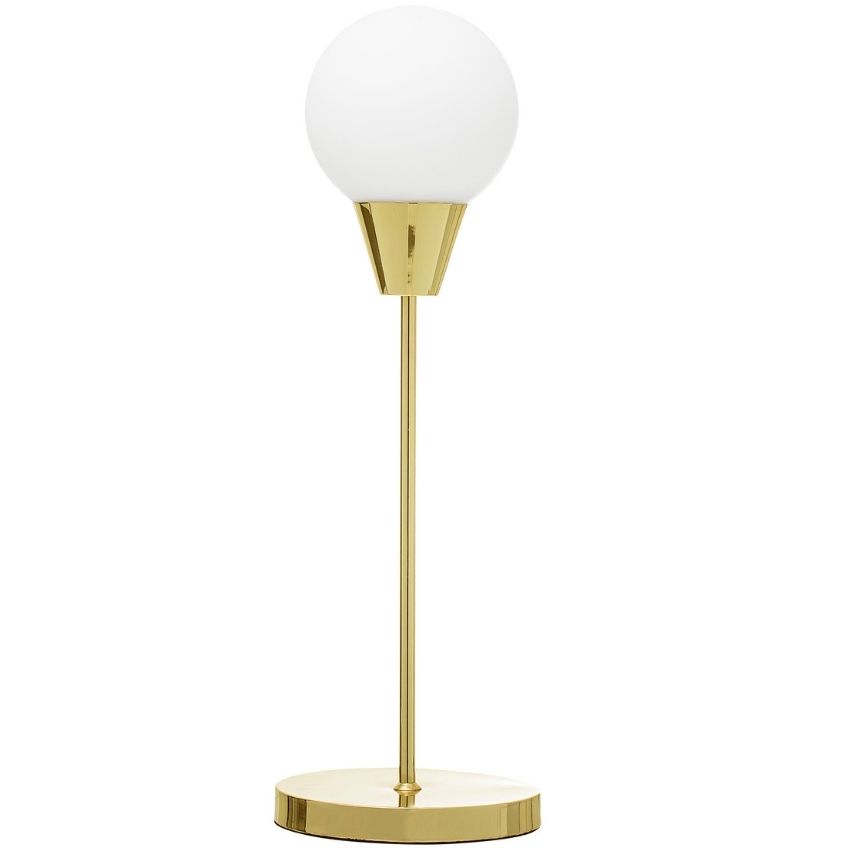 Bílo zlatá skleněná stolní lampa Bloomingville Adela Bloomingville