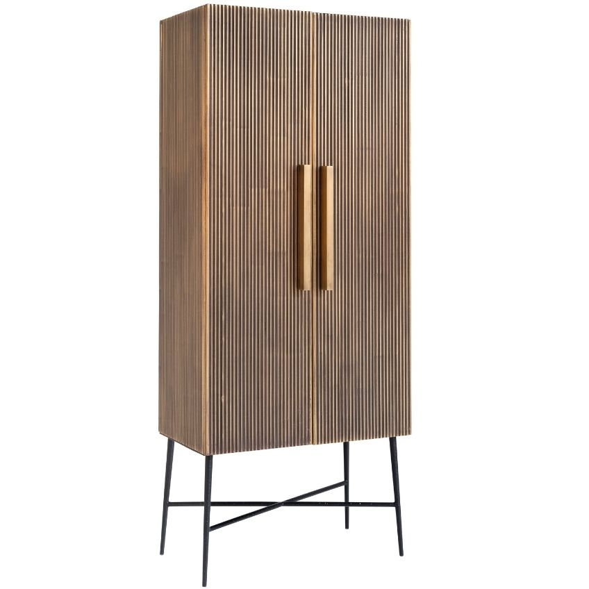 Zlatá kovová skříň Richmond Ironville 182 x 75 cm Richmond