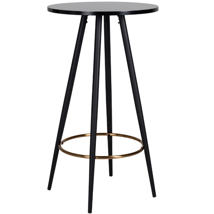 Černý dřevěný barový stůl Richmond Lando 60 cm Richmond