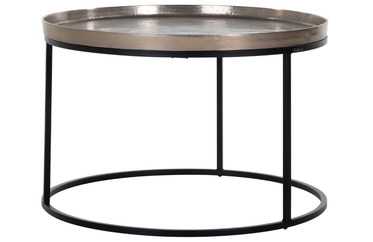 Stříbrný kovový konferenční stolek Richmond Milo 70 cm Richmond