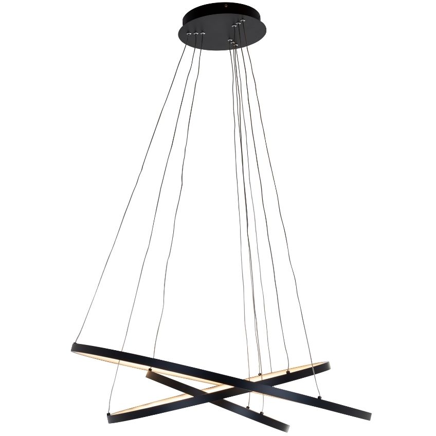 Černé kovové závěsné světlo Richmond Amira 80 cm Richmond