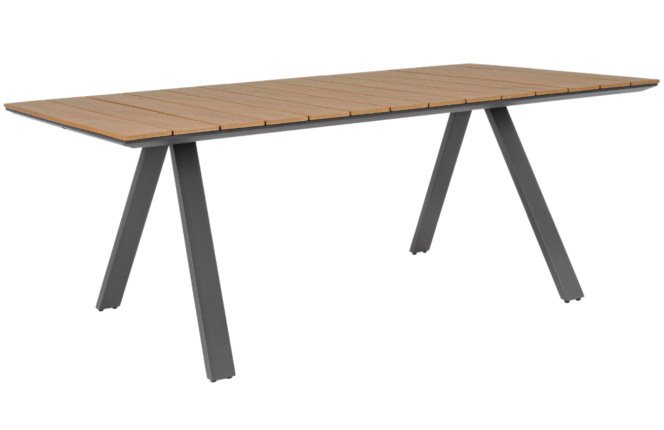 Hnědý plastový zahradní jídelní stůl Bizzotto Elias 200 x 100 cm Bizzotto