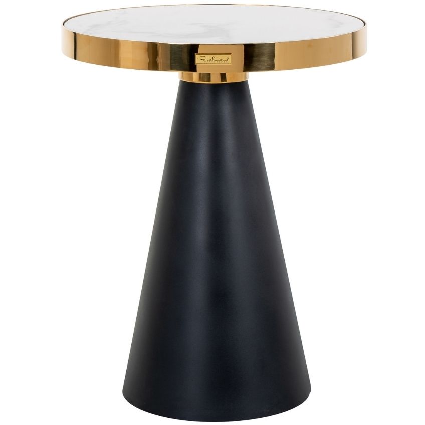 Bílý mramorový odkládací stolek Richmond Odin 45 cm Richmond