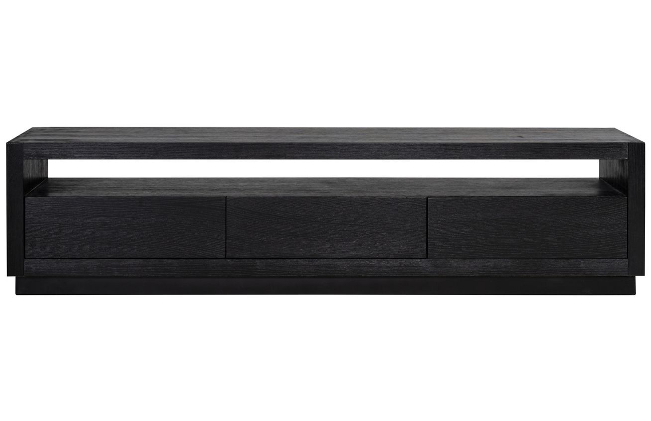 Černý dubový TV stolek Richmond Oakura 185 x 40 cm Richmond