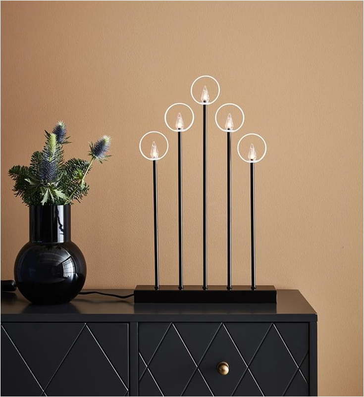 Černý svícen Markslöjd Gabriel