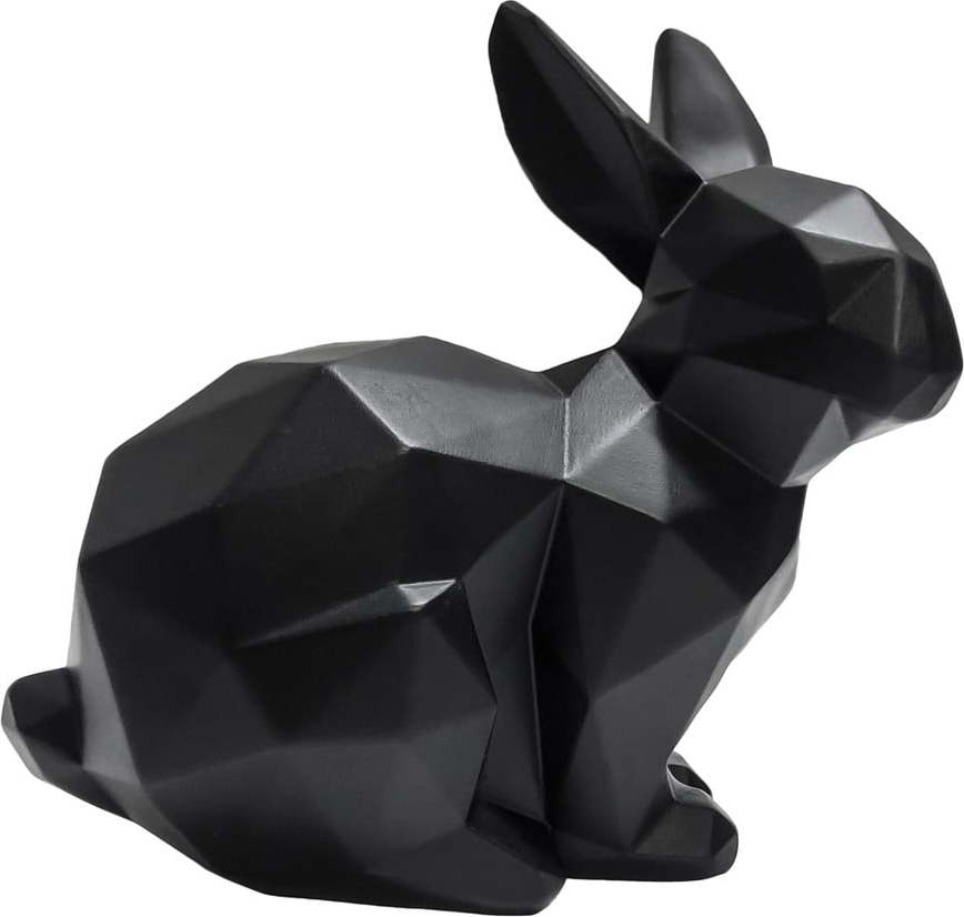 Matně černá soška PT LIVING Origami Bunny
