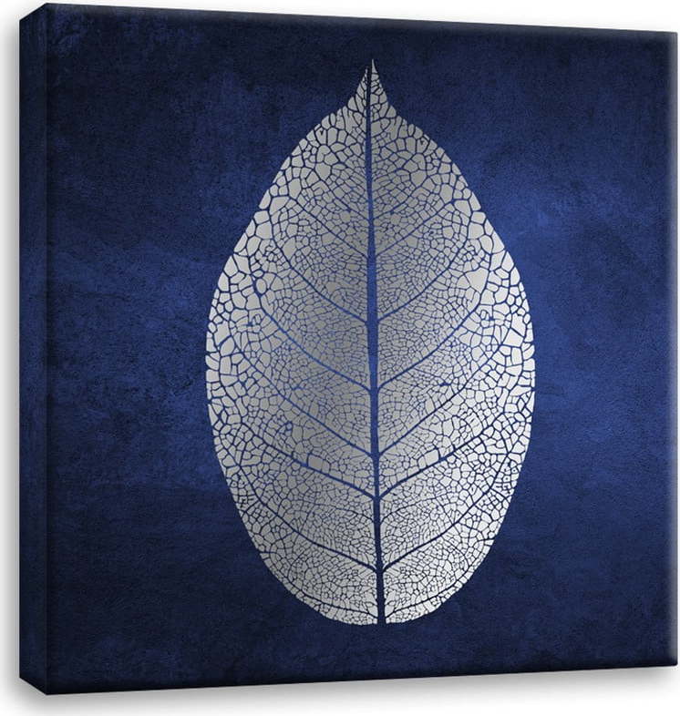 Obraz Styler Canvas Silver Uno White Leaf