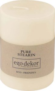 Smetanově b&iacute;l&aacute; sv&iacute;čka Eco candles by Ego dekor Friendly
