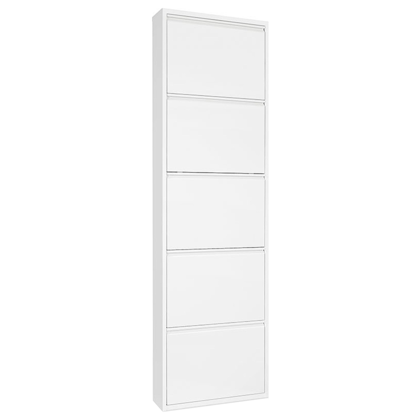 Bílý kovový botník Kave Home Ode 169 cm Kave Home