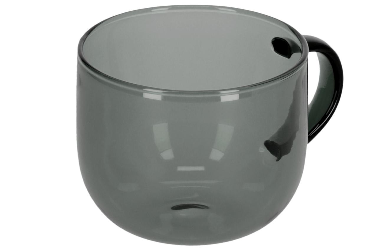 Šedý skleněný hrnek Kave Home Alahi 0