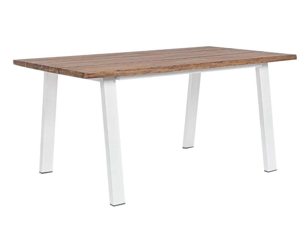 Akátový zahradní jídelní stůl Bizzotto Oslo 160 x 90 cm s bílou podnoží Bizzotto