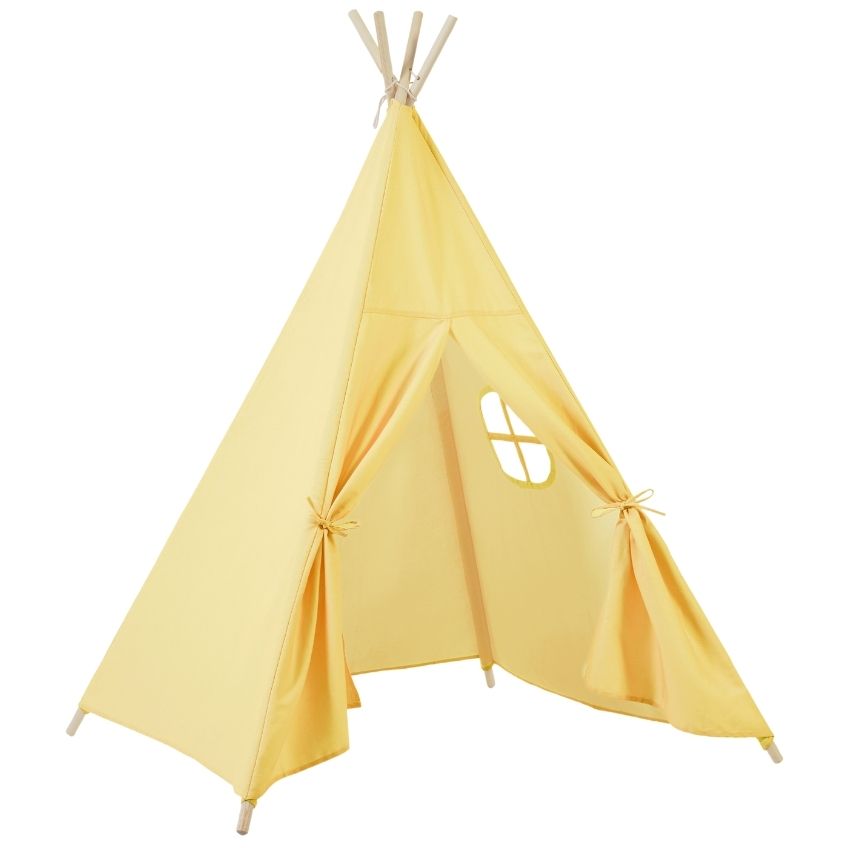 Žlutý bavlněný dětský teepee stan Kave Home Darlyn 162 x 110 cm Kave Home