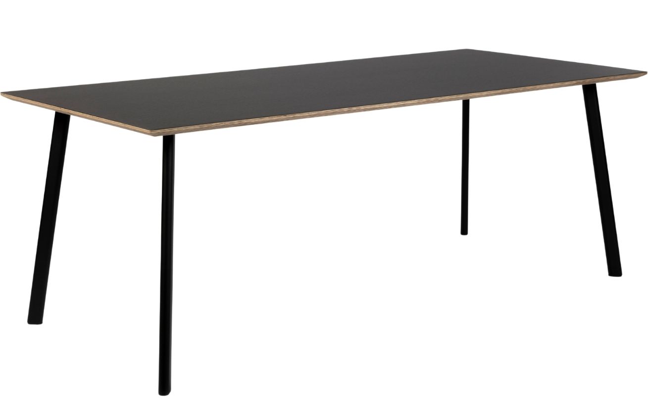 Černý obdélníkový jídelní stůl Banne Oval 180 x 90 cm Banne