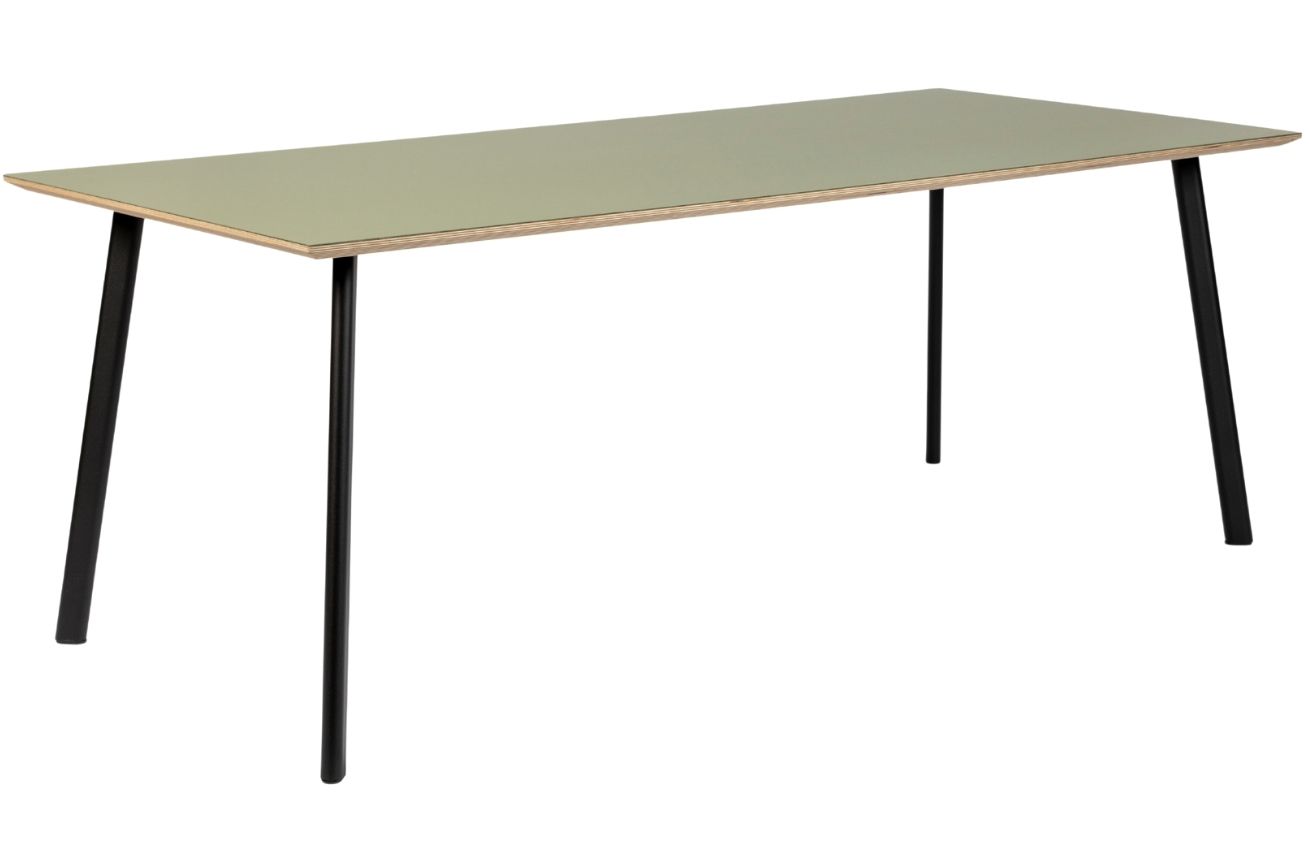 Zelený obdélníkový jídelní stůl Banne Oval 180 x 90 cm Banne