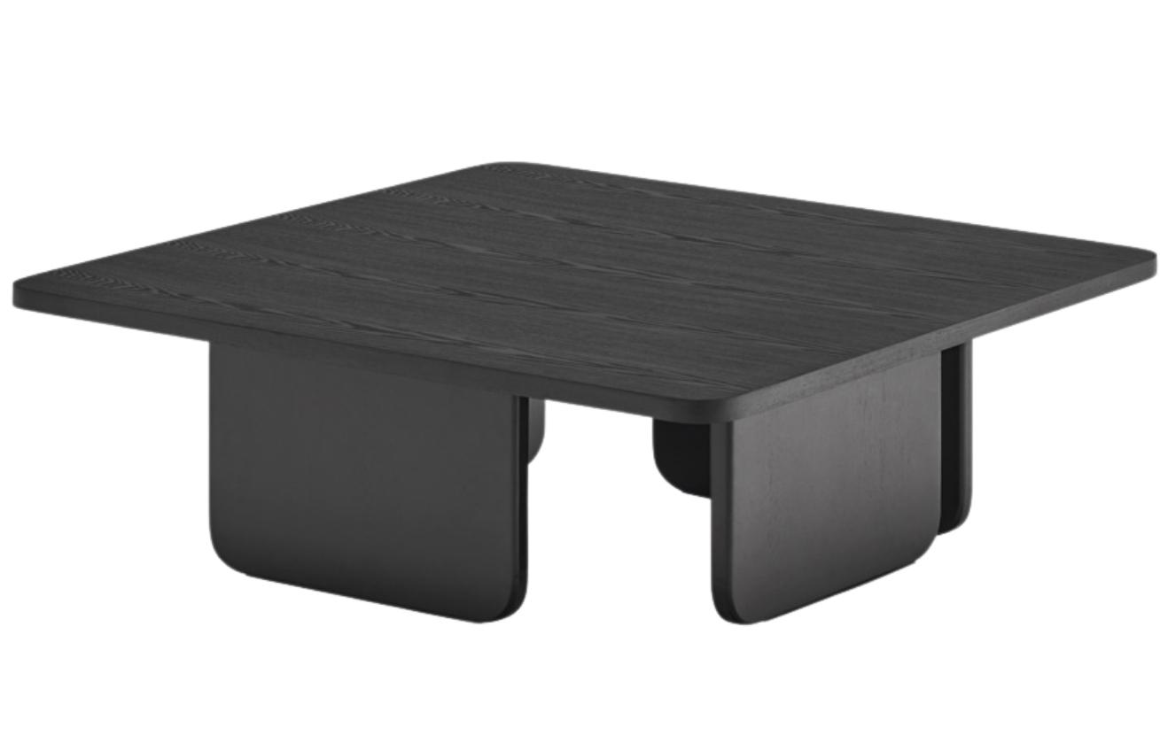 Černý jasanový konferenční stolek Teulat Arq 100 x 100 cm Teulat