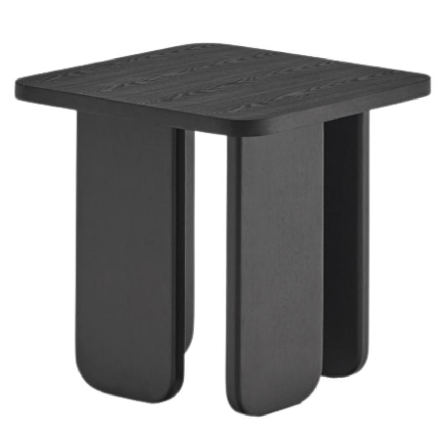Černý jasanový odkládací stolek Teulat Arq 48 x 48 cm Teulat