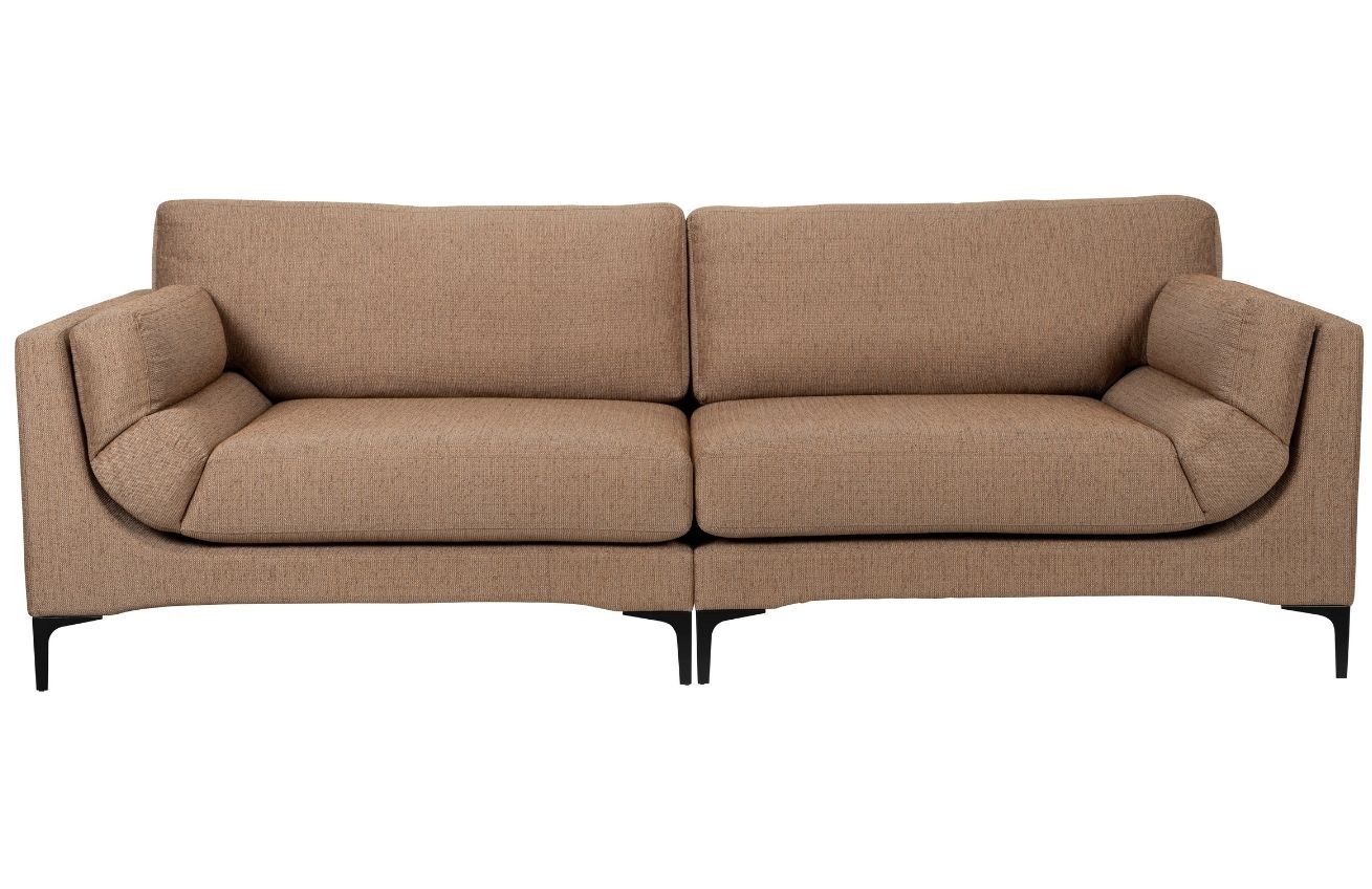 Hnědá látková třímístná pohovka ZUIVER BALCONY 256 cm Zuiver