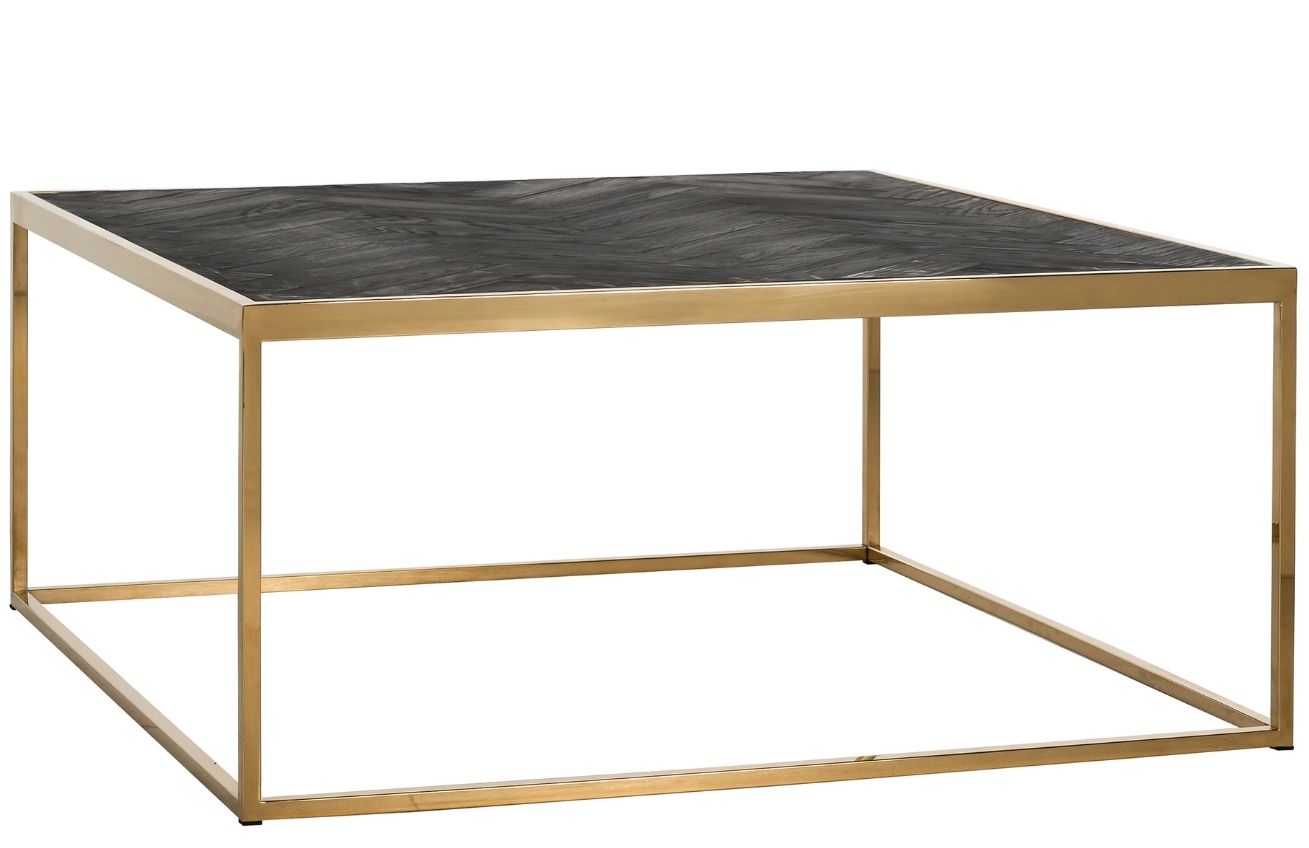 Černo zlatý dubový  konferenční stolek Richmond Blackbone 90 x 90 cm Richmond