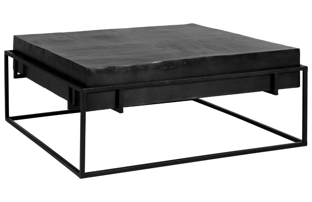 Černý kovový konferenční stolek Richmond Bolder 90 x 90 cm Richmond