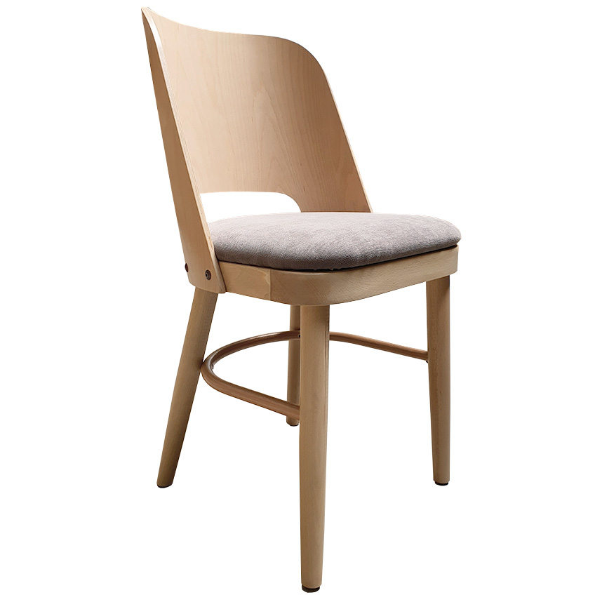 Form Wood Dubová jídelní židle Jordan se šedým látkovým sedákem Form Wood