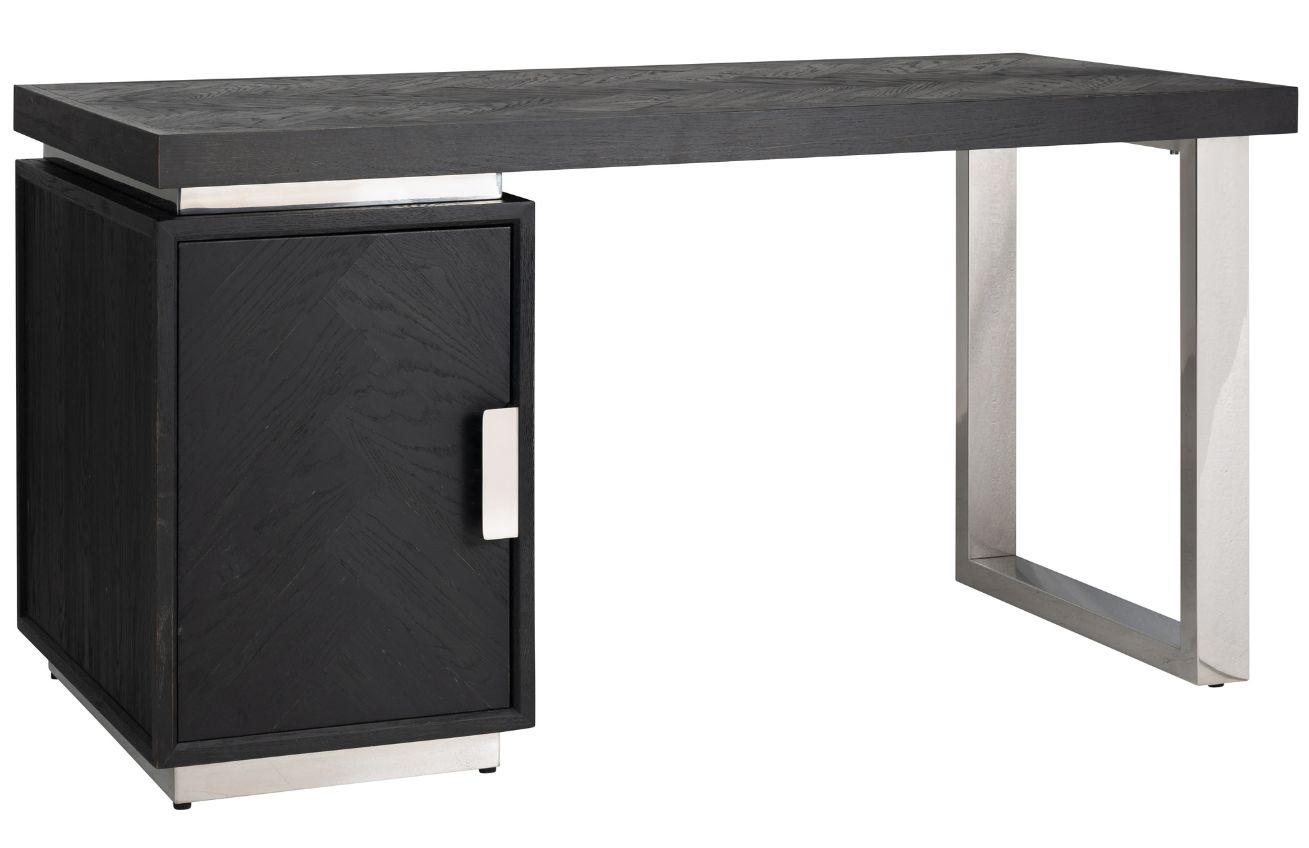 Černo stříbrný pracovní stůl Richmond Blackbone 150 x 70 cm Richmond