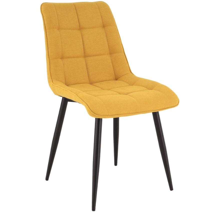 Žlutá látková jídelní židle Somcasa Muriel Somcasa