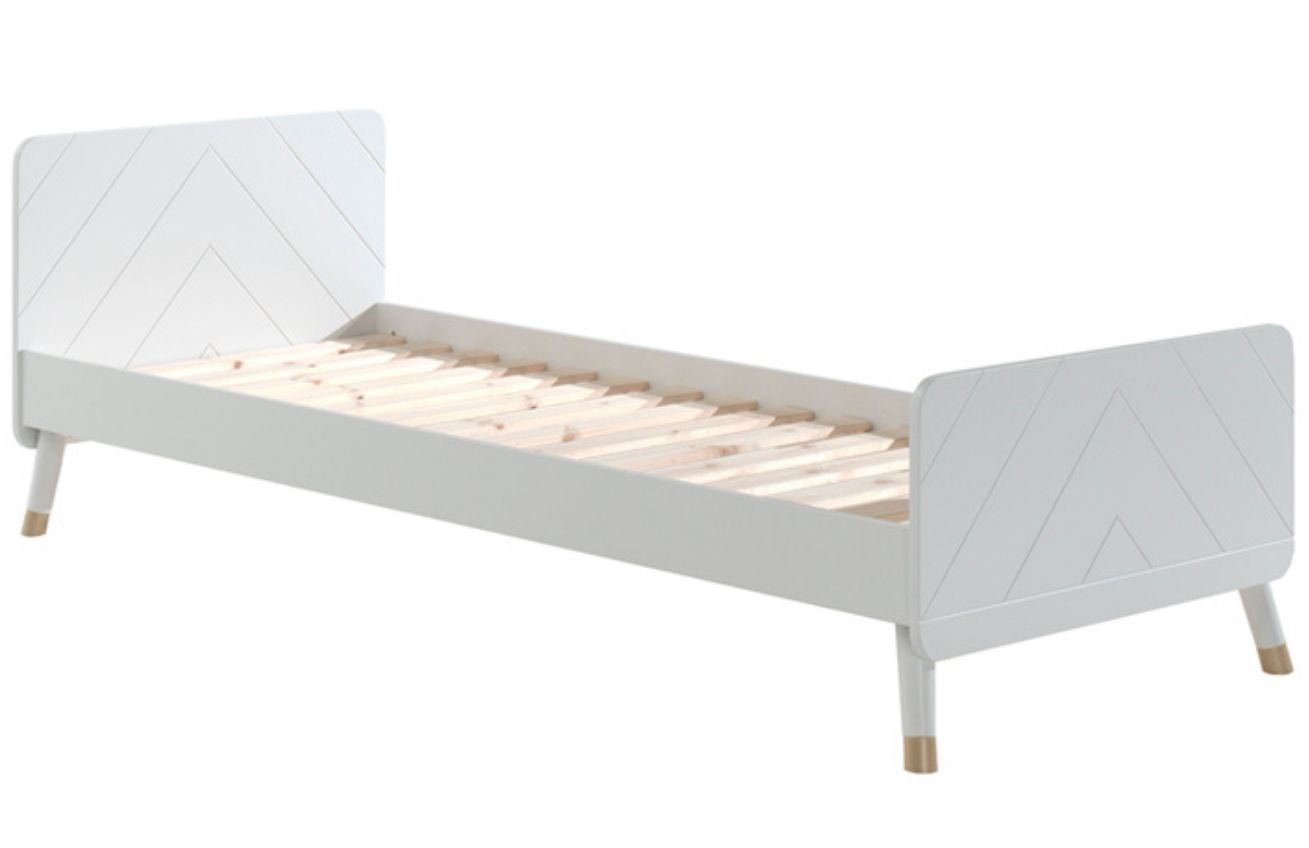 Bílá lakovaná postel Vipack Billy 90 x 200 cm Vipack