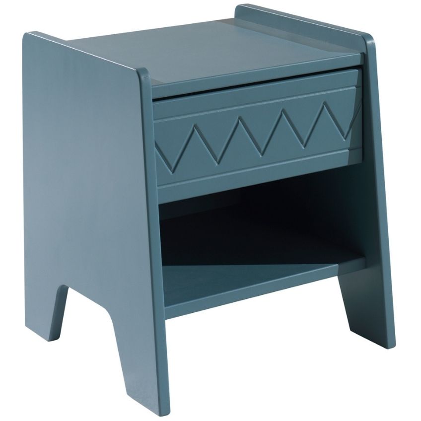 Modrý lakovaný noční stolek Vipack Wynnie 40 x 40 cm Vipack