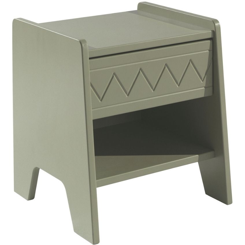 Zelený lakovaný noční stolek Vipack Wynnie 40 x 40 cm Vipack