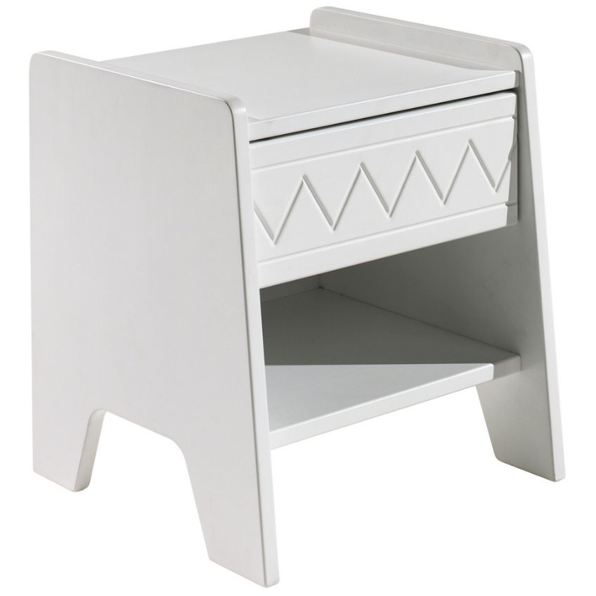 Bílý lakovaný noční stolek Vipack Wynnie 40 x 40 cm Vipack