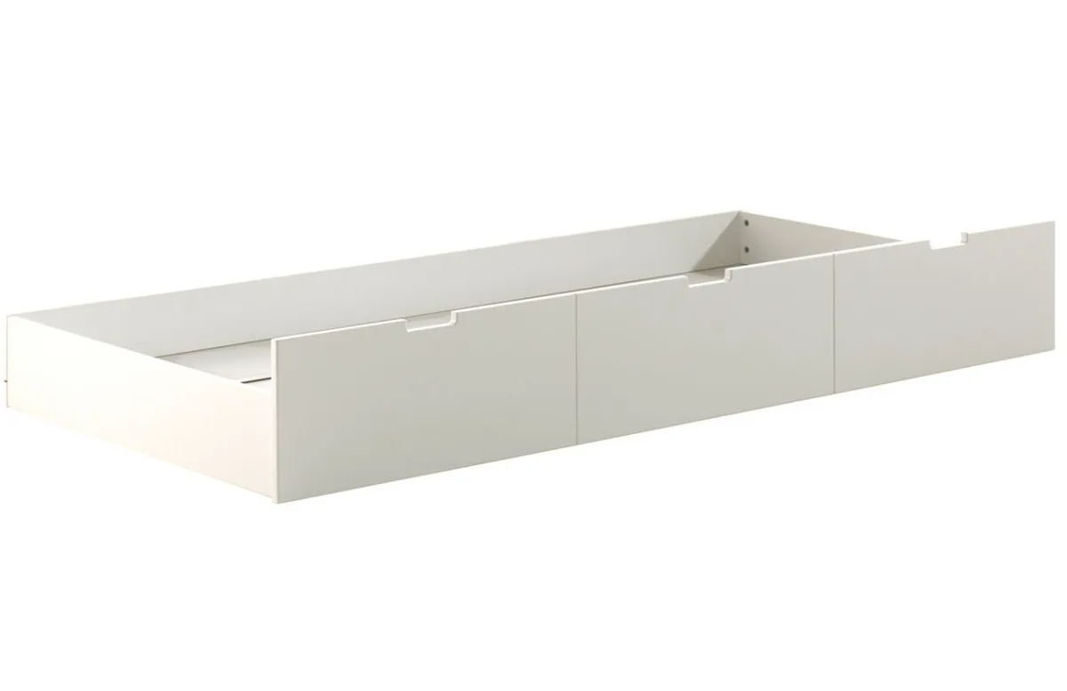 Bílá borovicová zásuvka k posteli Vipack Margrit 198,5 x 93,3 cm