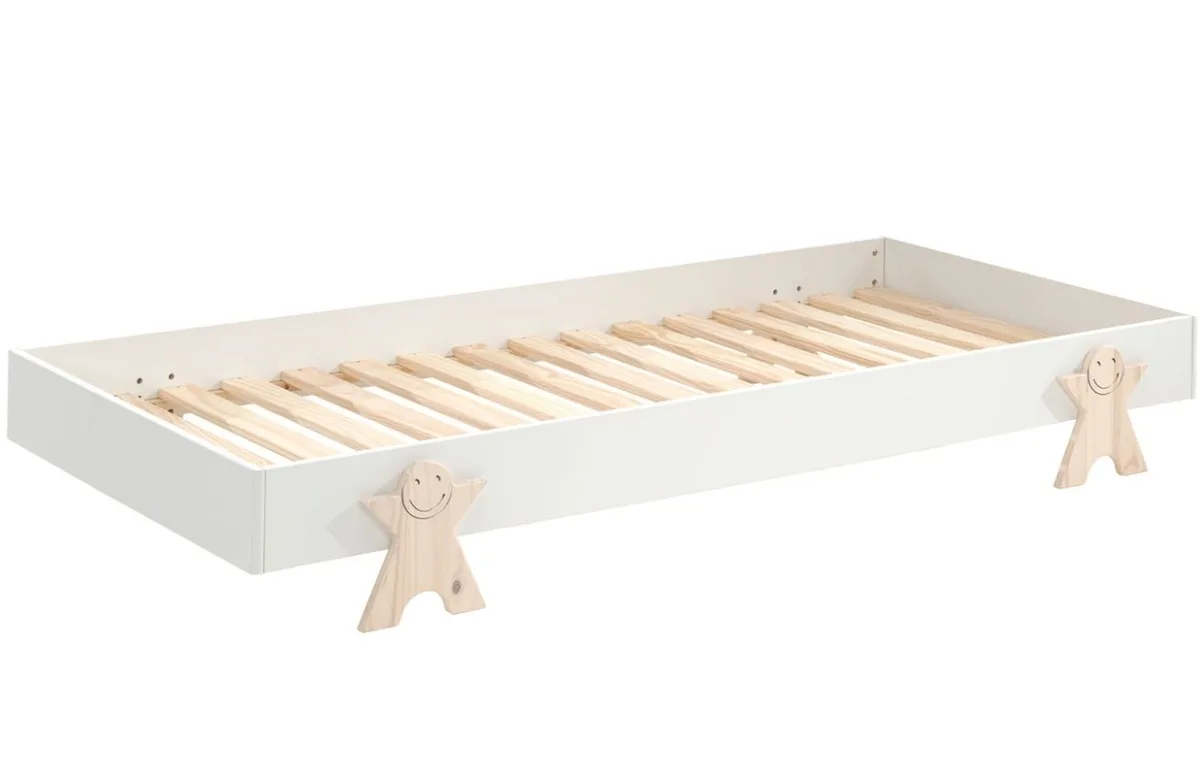 Lakovaná stohovatelná postel Vipack Modulo Smiley