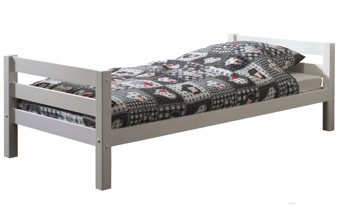 Bílá borovicová postel Vipack Pino 90 x 200 cm Vipack