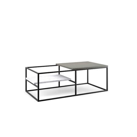Konferenční stolek SARA - šedá/bílá/černá