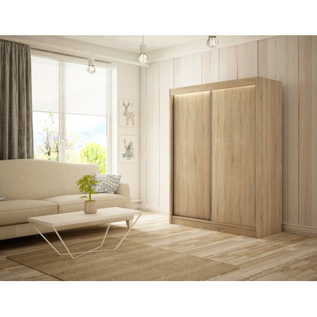 Kvalitní Šatní Skříň Bergo 250 cm Dub Sonoma