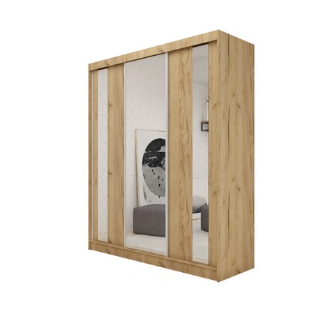 Kvalitní Šatní Skříň Gracja 200 cm Dub artisan