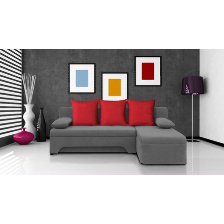 Rozkládací rohová sedačka VALERIE Černá Černá