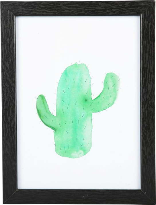 Nástěnný obraz v černém rámu PT LIVING Cactus