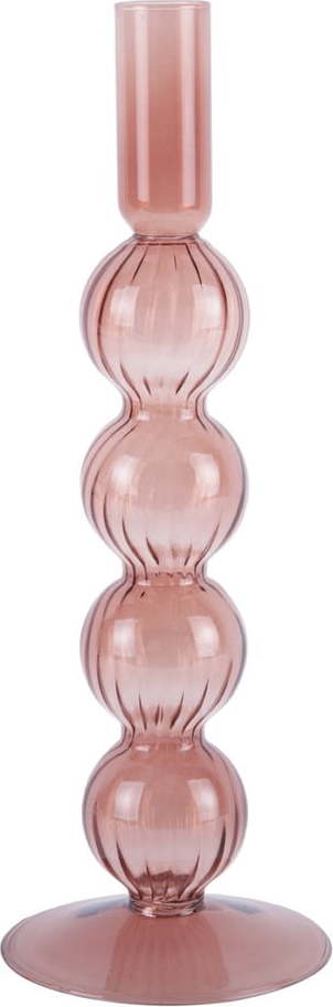 Růžový skleněný svícen PT LIVING Bubbles PT LIVING