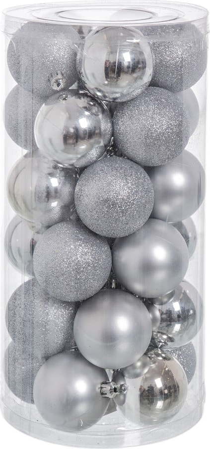 Sada 30 vánočních ozdob ve stříbrné barvě Unimasa Baladdas Unimasa
