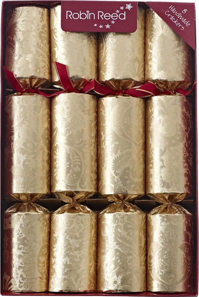 Sada 8 vánočních crackerů Robin Reed Decadence Gold Robin Reed